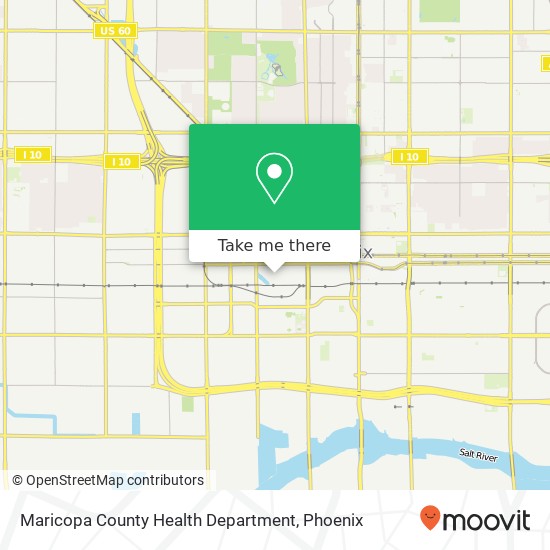 Maricopa County Health Department map