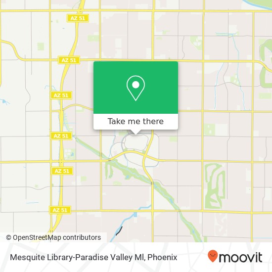 Mesquite Library-Paradise Valley Ml map