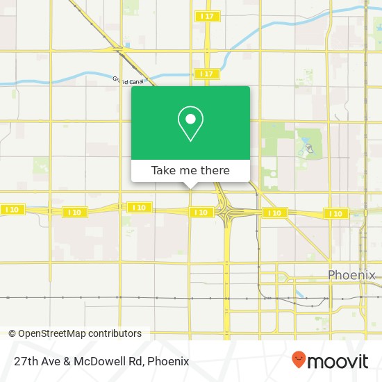 27th Ave & McDowell Rd map