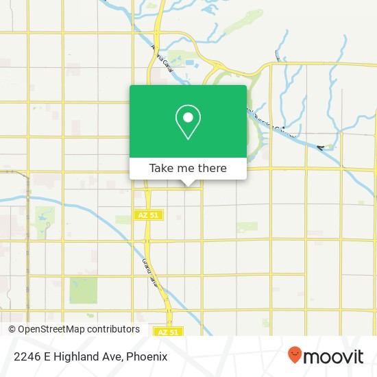 2246 E Highland Ave map