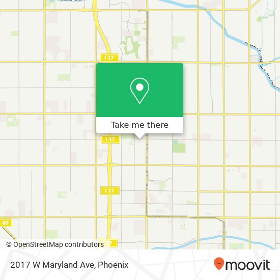 Mapa de 2017 W Maryland Ave