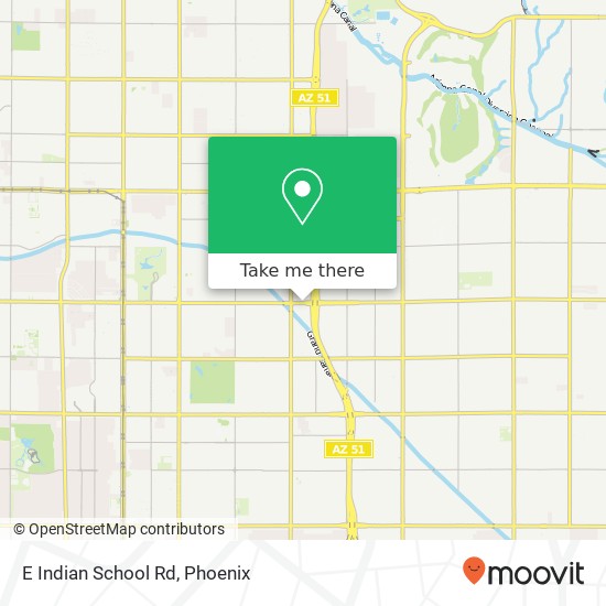 E Indian School Rd map