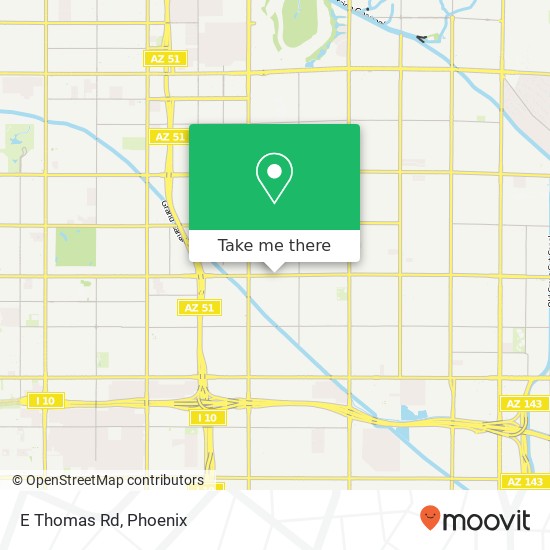 Mapa de E Thomas Rd