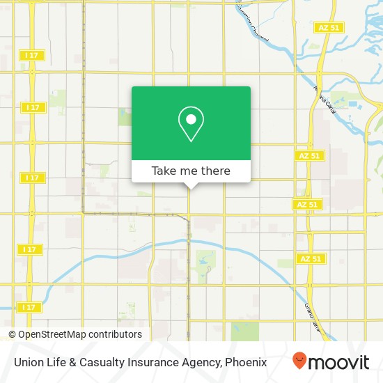 Mapa de Union Life & Casualty Insurance Agency