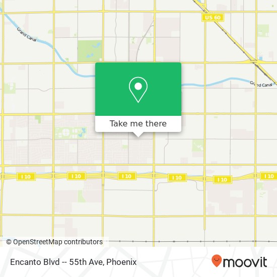 Encanto Blvd -- 55th Ave map