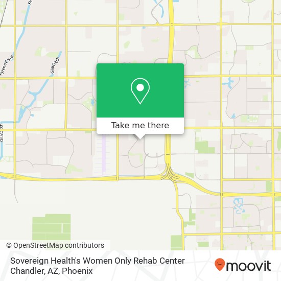 Sovereign Health's Women Only Rehab Center Chandler, AZ map