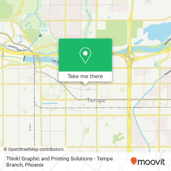 Think! Graphic and Printing Solutions - Tempe Branch map