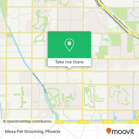 Mesa Pet Grooming map