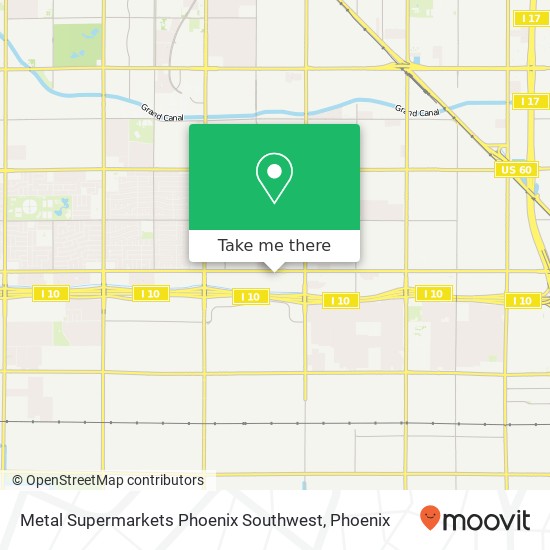 Mapa de Metal Supermarkets Phoenix Southwest