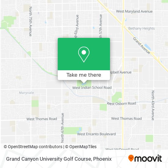 Asu Fashion Major Map How To Get To Grand Canyon University Golf Course In Phoenix By Bus Or  Light Rail?