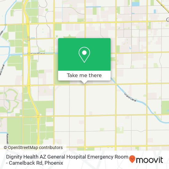 Mapa de Dignity Health AZ General Hospital Emergency Room - Camelback Rd