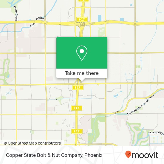 Mapa de Copper State Bolt & Nut Company