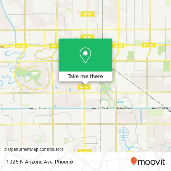 Mapa de 1025 N Arizona Ave