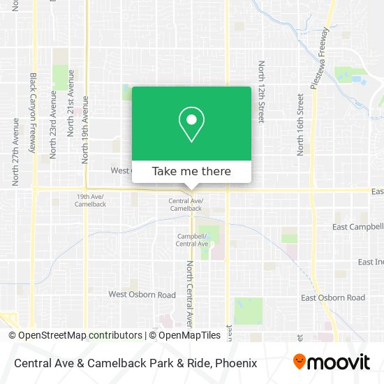 Mapa de Central Ave & Camelback Park & Ride