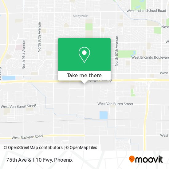 75th Ave & I-10 Fwy map