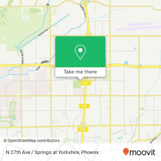 N 27th Ave / Springs at Yorkshire map