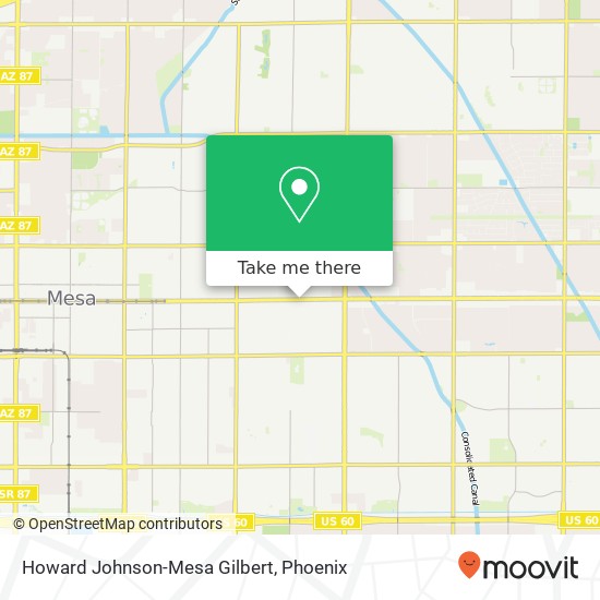 Mapa de Howard Johnson-Mesa Gilbert