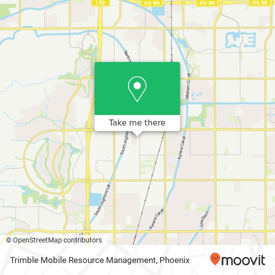 Mapa de Trimble Mobile Resource Management