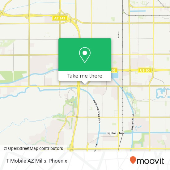 Mapa de T-Mobile AZ Mills