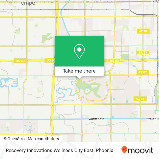 Mapa de Recovery Innovations Wellness City East