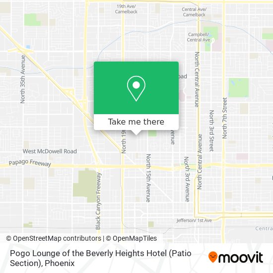 Mapa de Pogo Lounge of the Beverly Heights Hotel (Patio Section)
