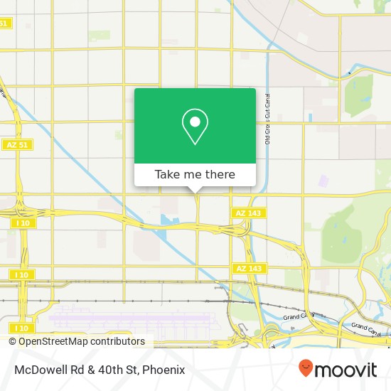 McDowell Rd & 40th St map