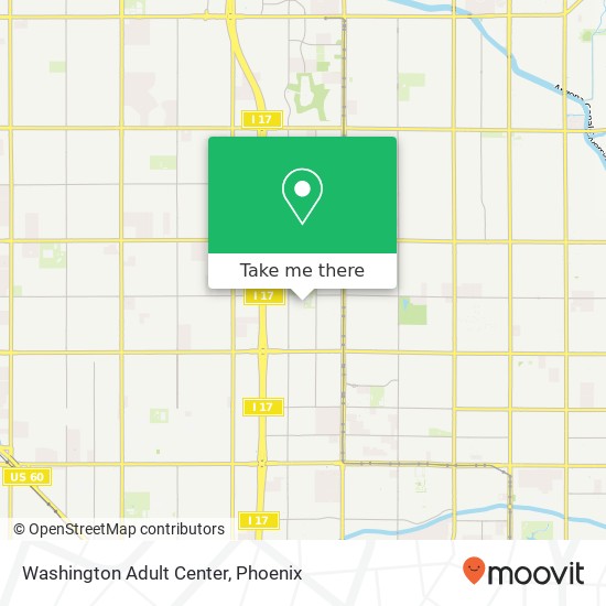 Washington Adult Center map