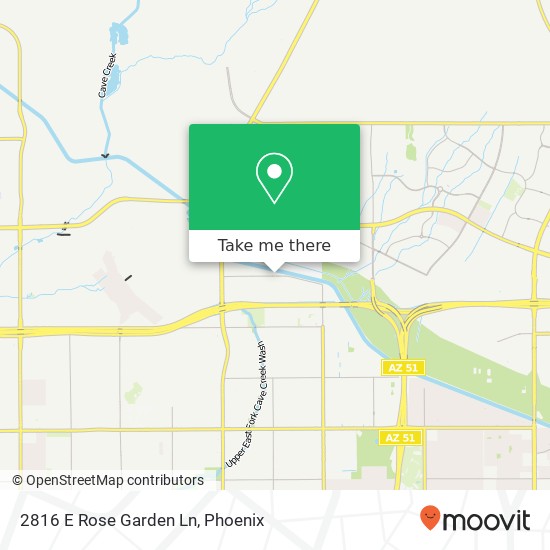 Mapa de 2816 E Rose Garden Ln