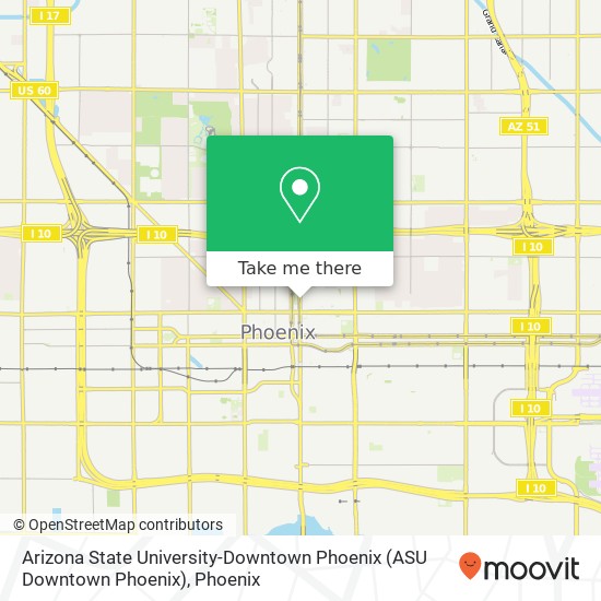 Arizona State University-Downtown Phoenix (ASU Downtown Phoenix) map
