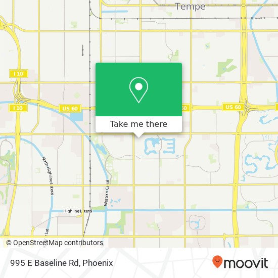 995 E Baseline Rd map