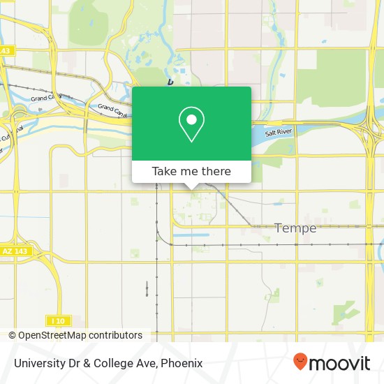 University Dr & College Ave map