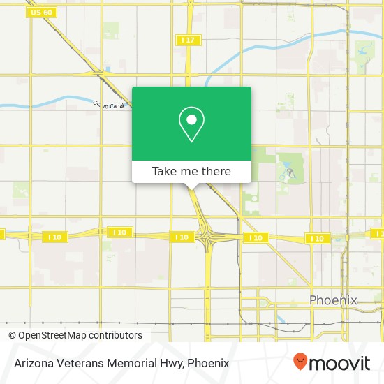 Mapa de Arizona Veterans Memorial Hwy