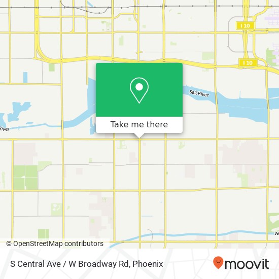 S Central Ave / W Broadway Rd map