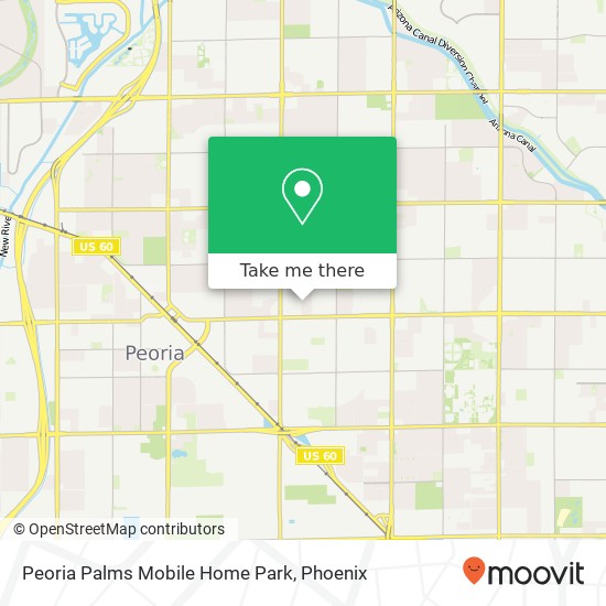 Peoria Palms Mobile Home Park map