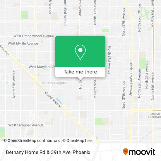 Mapa de Bethany Home Rd & 39th Ave