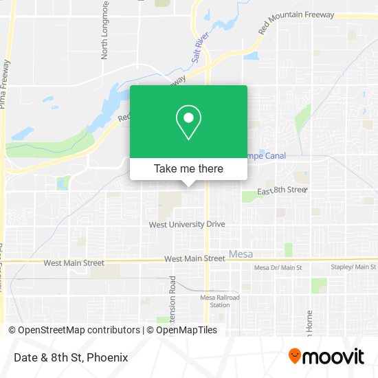 Mapa de Date & 8th St