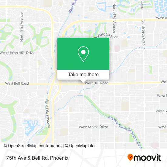 75th Ave & Bell Rd map