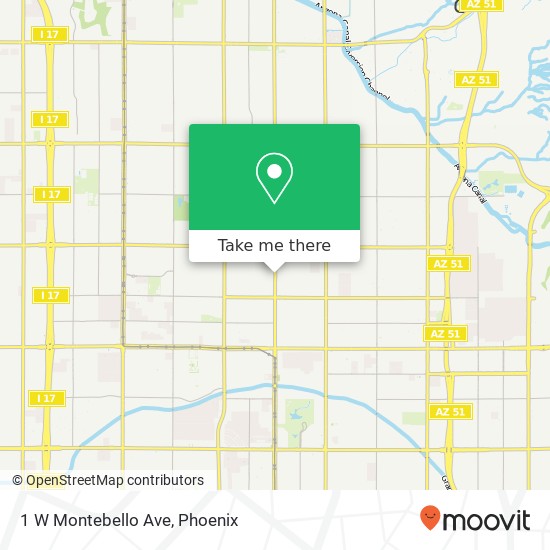 Mapa de 1 W Montebello Ave