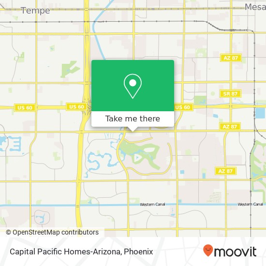 Capital Pacific Homes-Arizona map