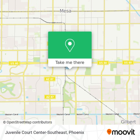 Mapa de Juvenile Court Center-Southeast