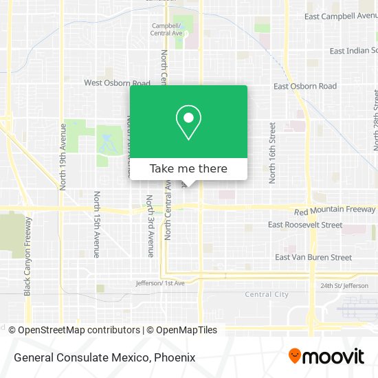 General Consulate Mexico map