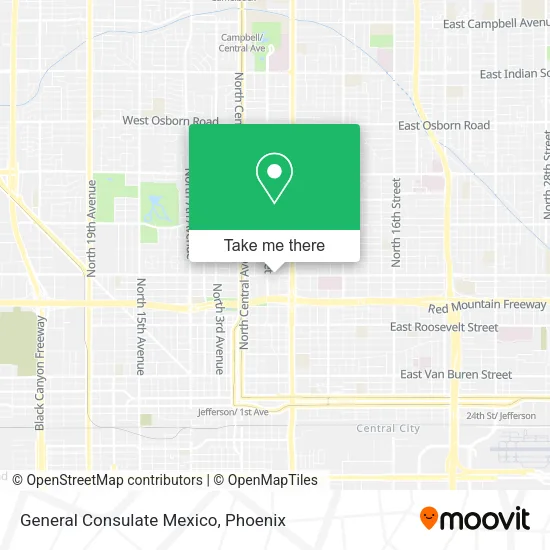 Mapa de General Consulate Mexico