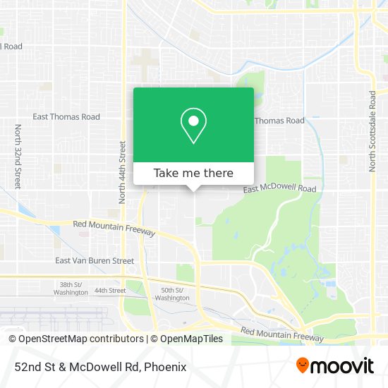 52nd St & McDowell Rd map