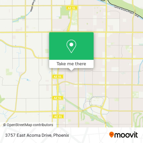 3757 East Acoma Drive map