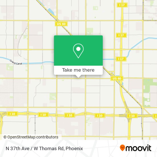 N 37th Ave / W Thomas Rd map