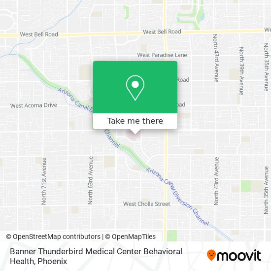 Banner Thunderbird Medical Center Behavioral Health map