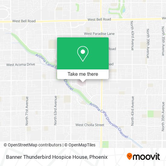 Banner Thunderbird Hospice House map