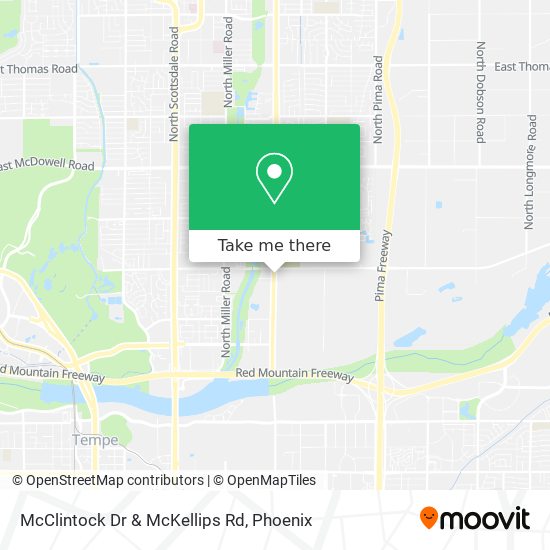 McClintock Dr & McKellips Rd map