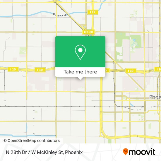 N 28th Dr / W McKinley St map