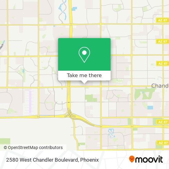 2580 West Chandler Boulevard map